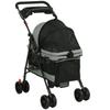 Foldable Dog Stroller, 4 EVA Wheels, Mesh Windows, 73 X 50 X 96 Cm, Grey