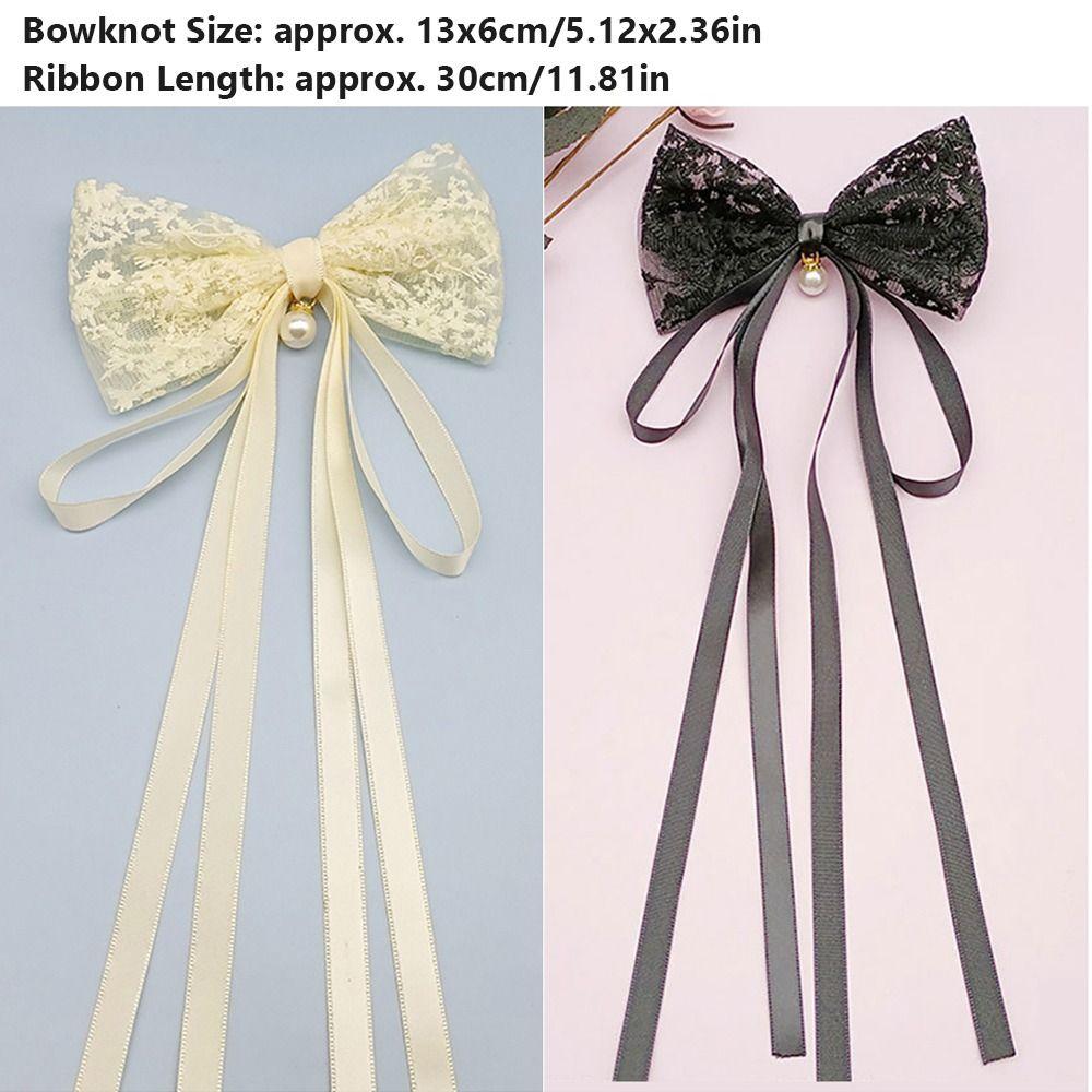 Korean Style Bowknot Hair Clips Lace Girls Headwear Elegant Bowknot Barrette  Girls