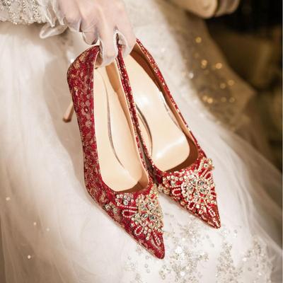 Französische Hochzeitsschuhe: Stilvolle und bequeme Stiletto-Absatz Brautschuhe für Damen