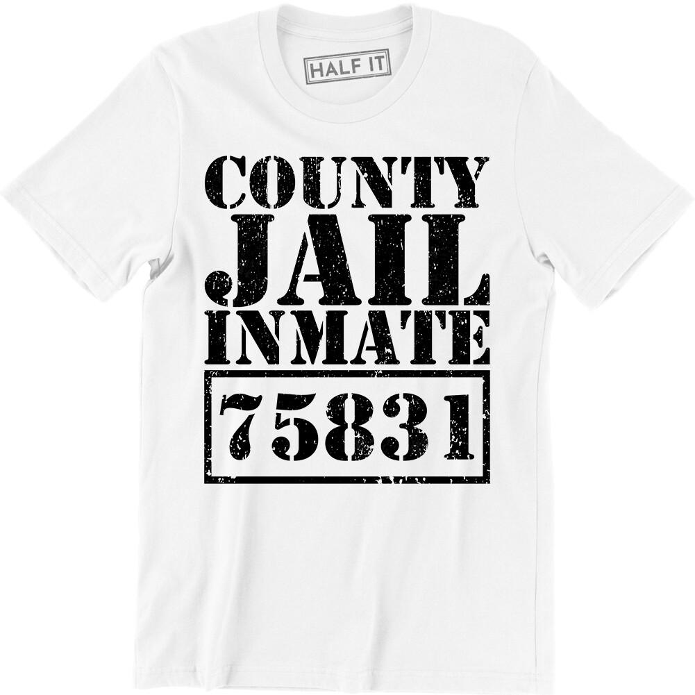 County Jail Inmate - Shirt Halloween Costume Tee Prison Funny Men s T-shirt XXL