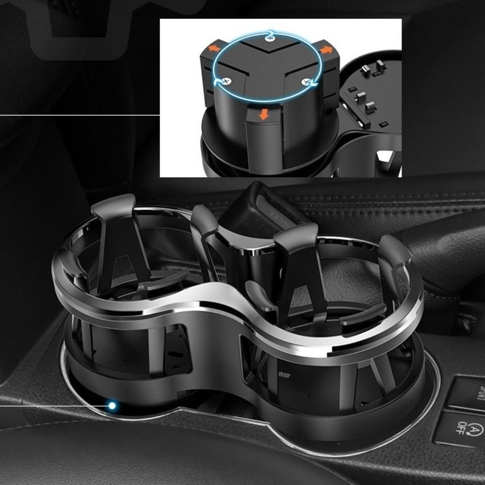 Adjustable Dual Cup Holder 2 in 1 Beverage Holder Car Cup Expander For Car Interior Drink Storage