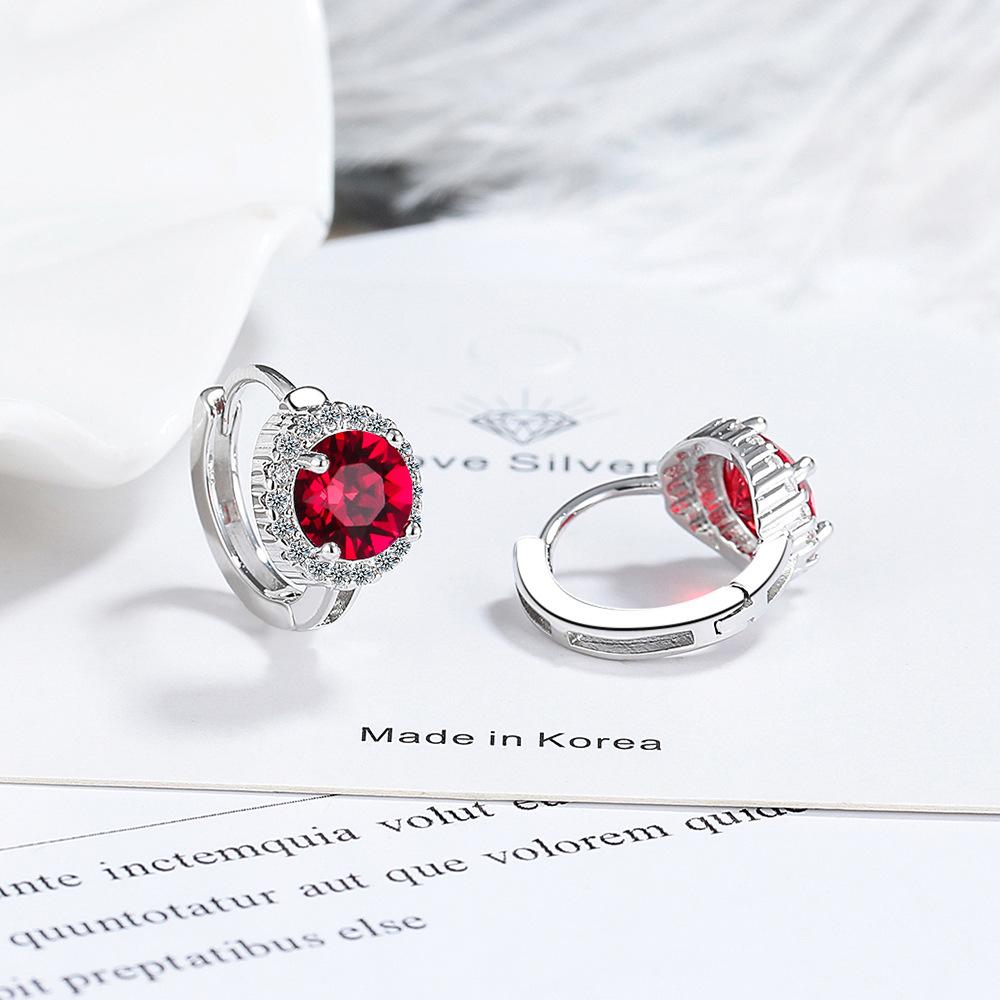 925 Silver Earrings Superior Luxury Multiple Zircon for Women Fashion Jewelry Gifts Wedding Engagement Party Cute