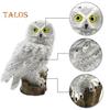 Solar Owl Light Resin Lighted Owl Figurine with Spike Garden Decoration Animal LED Solar Lamp for Home Lawn Patio Yard