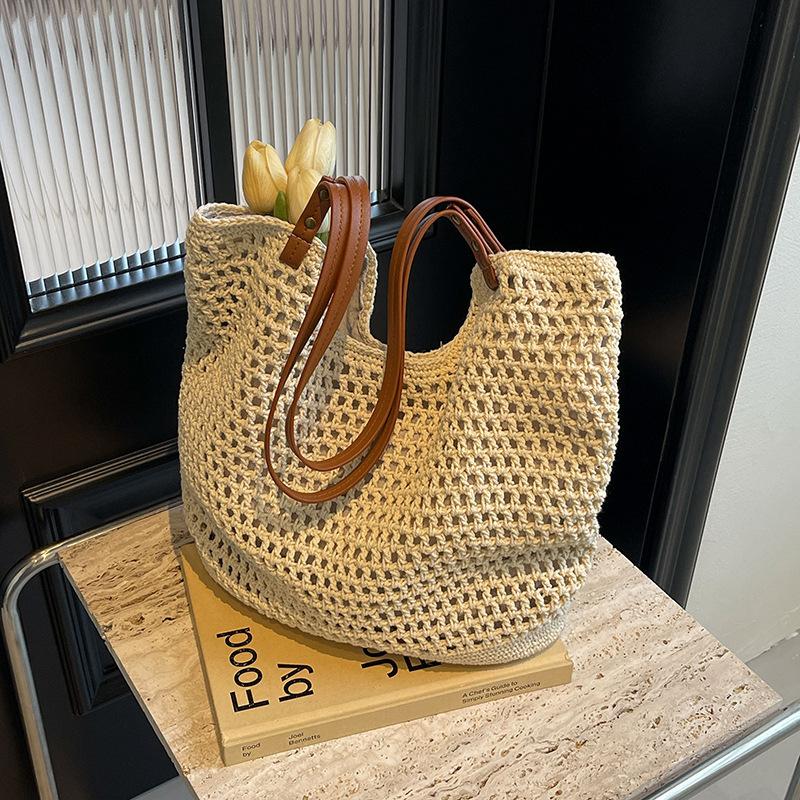 Summer Versatile Shoulder Bag Small Fresh Woven Bag Seaside Vacation Beach Bag Large Capacity Travel