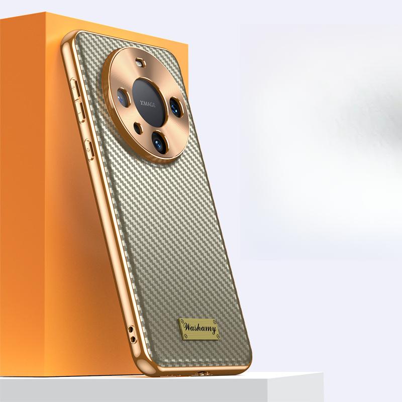 

Подходит для чехла для мобильного телефона Huawei Mate60pro, рисунок из углеродного волокна M60, полностью закрывающий, противоударный, кожаный чехол для деловых мужчин Huawei Huawei Mate 60 Pro