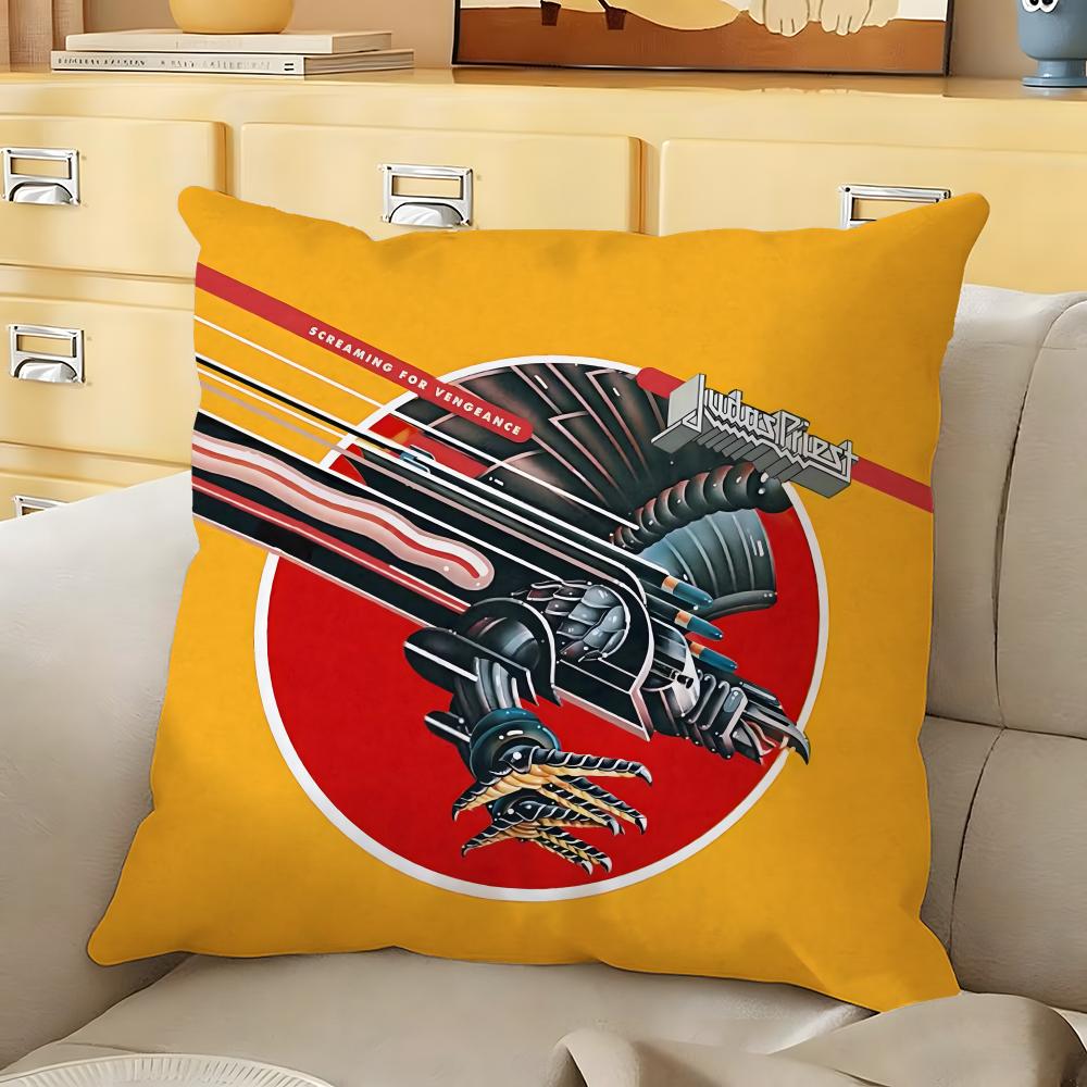 JJudas PPriest Cushion Cover Soft Durable Reversible Pillow Cover Home Car MultiScene Daily Comfort Pillowcase