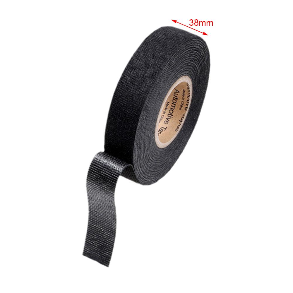 15 Meter Heat-resistant Flame Retardant Tape Adhesive Cloth Tape For Car Cable Harness Wiring Loom Protection Width 9/19/25/38MM