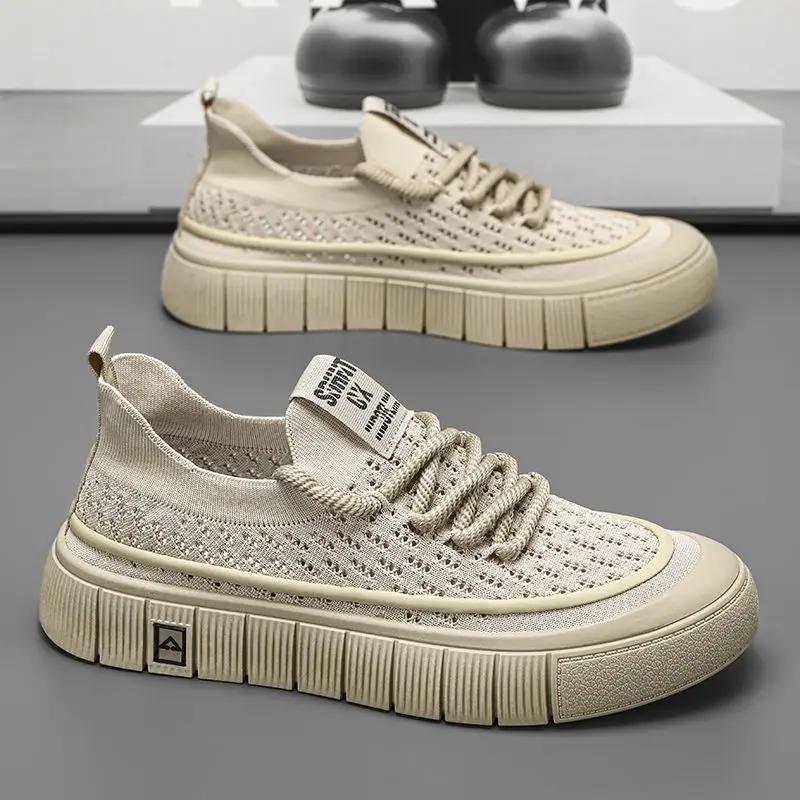 Fashion Summer Sneakers Man Breathable Mesh Vulcanize Shoes for Men Tennis Classic Original Social Deals Walking Common Designer Luxury