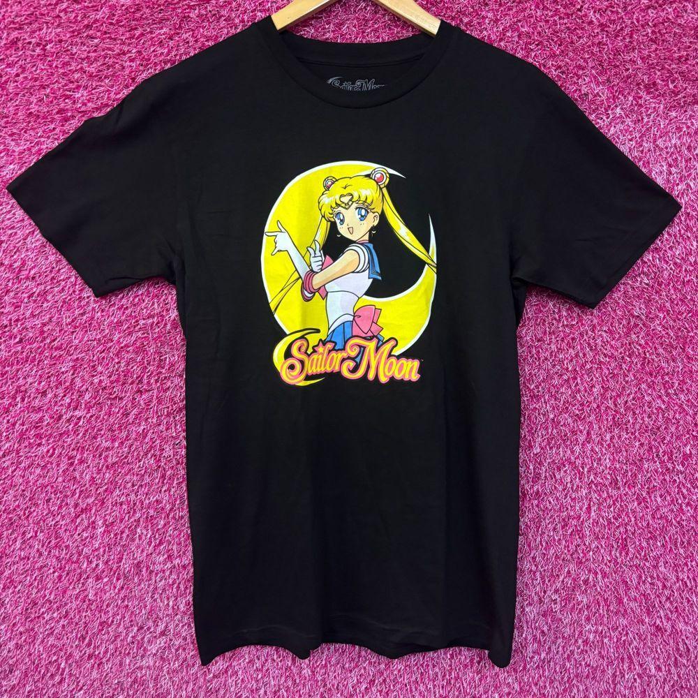 Sailor Moon the Pretty Guardian Crescent Moon Anime Tee Black Tshirt KH13191 Unisex T-Shirt S