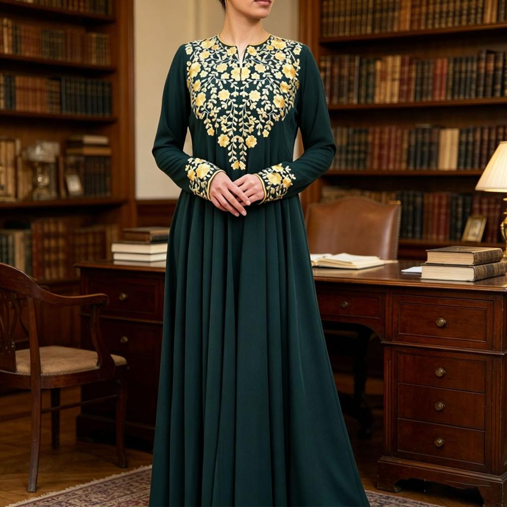 2026 Cross-border Spring New European and American Long Dress Long Sleeve Casual Simple and Elegant Style Printing Fashion Dress