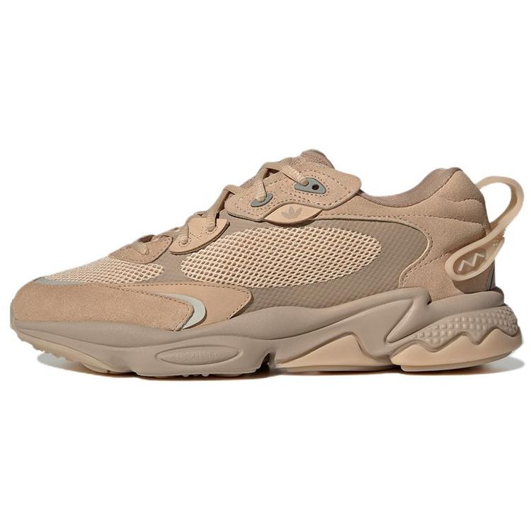 Adidas Originals Ozweego Meta Leather Sports Trend Durable Low-Top Casual Shoes Unisex Casual Shoes Beige HQ6327