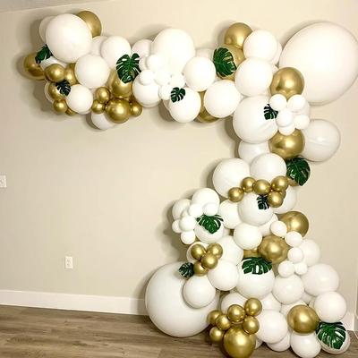 109pcs Wedding Balloons Garland White Gold Balloon Arch Kit Wedding Anniversary Bridal Shower Birthday Party Decoration Globos