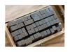 Retro Wooden Box Set: Uppercase & Lowercase English Alphabet and Number Stamps