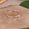 Modern Minimal Silver Ball Ring, Thin Sterling Silver Band, Elegant Stackable Ring for Women.