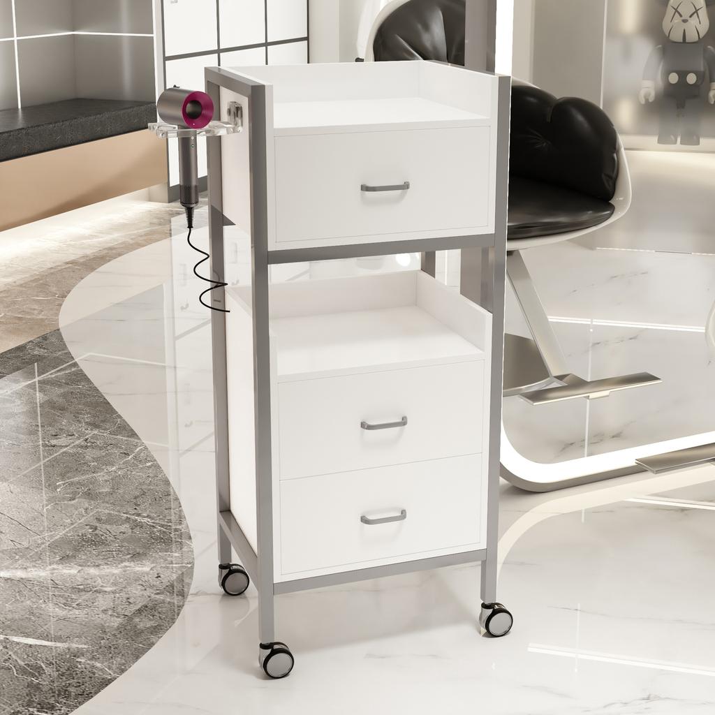 Portable Hairdressing Trolley Rolling Storage Utility Salon Trolley Aesthetic Drawers Salon Furniture