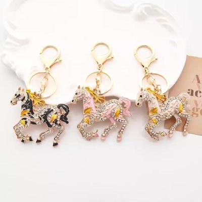  Horse Pony Keychain Women Men Animal   Keyring Bag Pendant For Car Jewelry  Year Gift