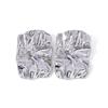 2023 New Trendy Temperament Niche Design Square Pleated Stainless Titanium Steel Earrings