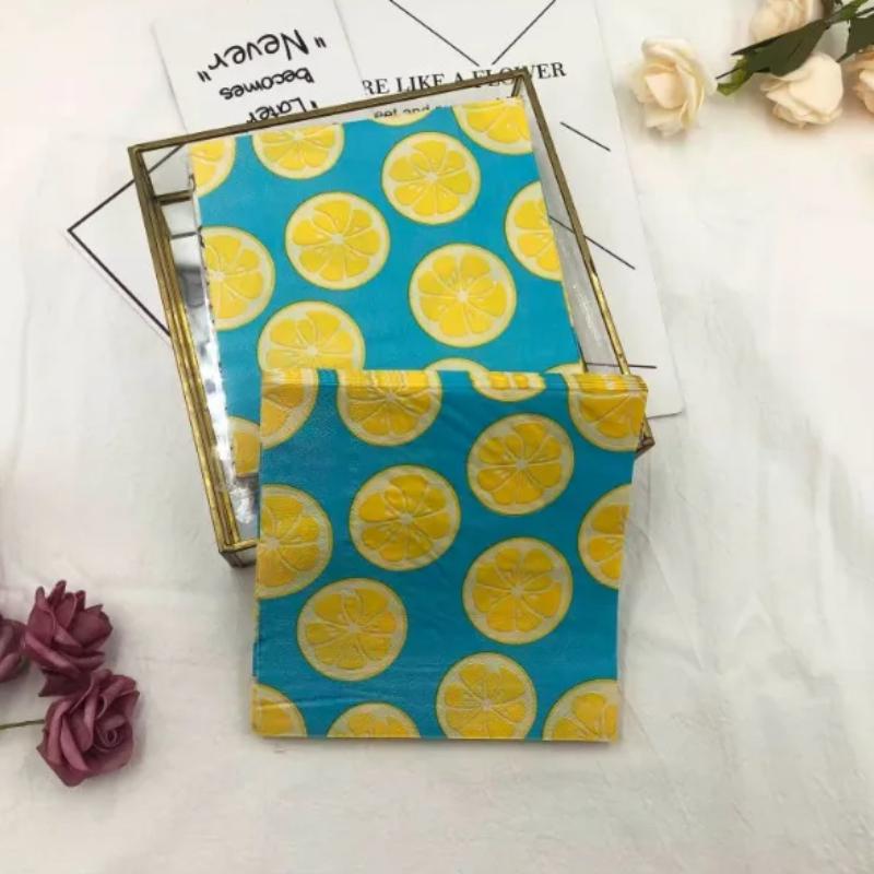 20pcs/Pac 33*33cm 2-Ply Disposable Party Napkin Fruits Pattern