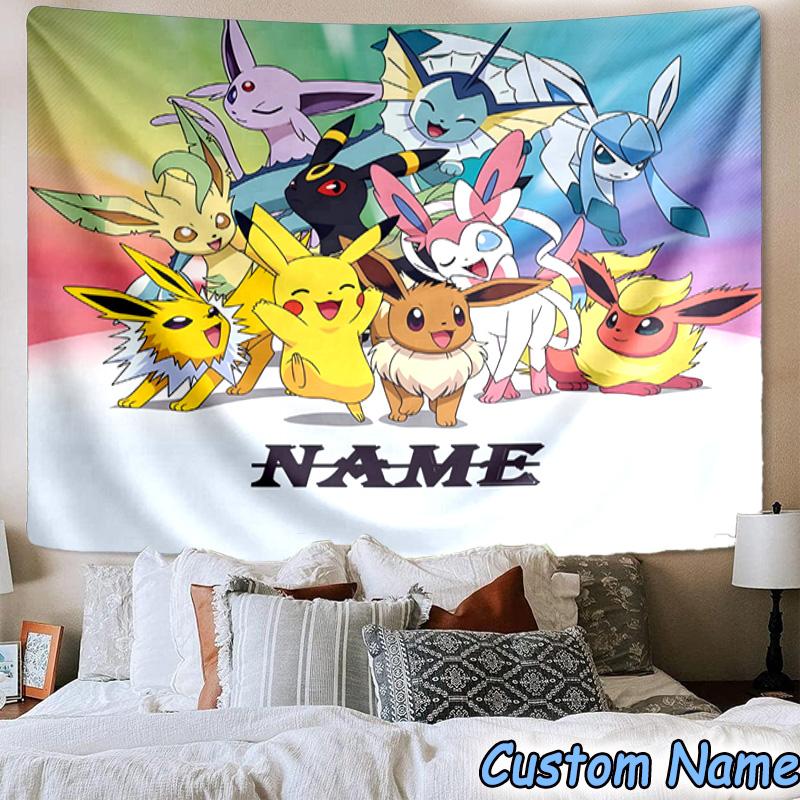 Custom Name Tapestry Pika Tapestry, Unique Design Tapestry, Suitable for Bedroom,Livingroom, Playroom,Heartwarming Fan Holiday Gifts