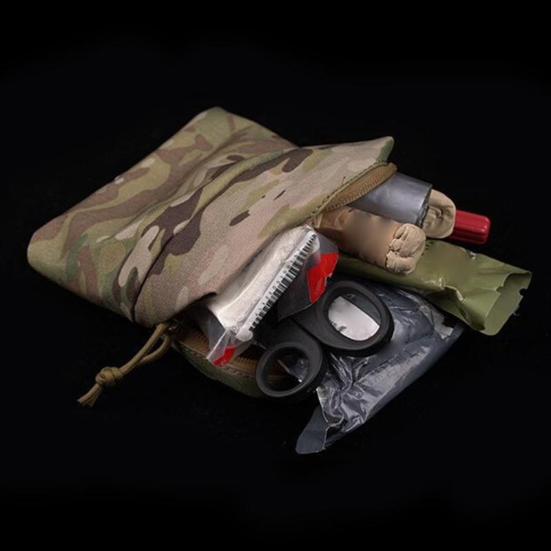 Tactically Belt Bag Nylon Waist Pouch Zippers Sundry Bag Small Size Belt Bag Grocery Pouch for Outdoor Camping Hiking