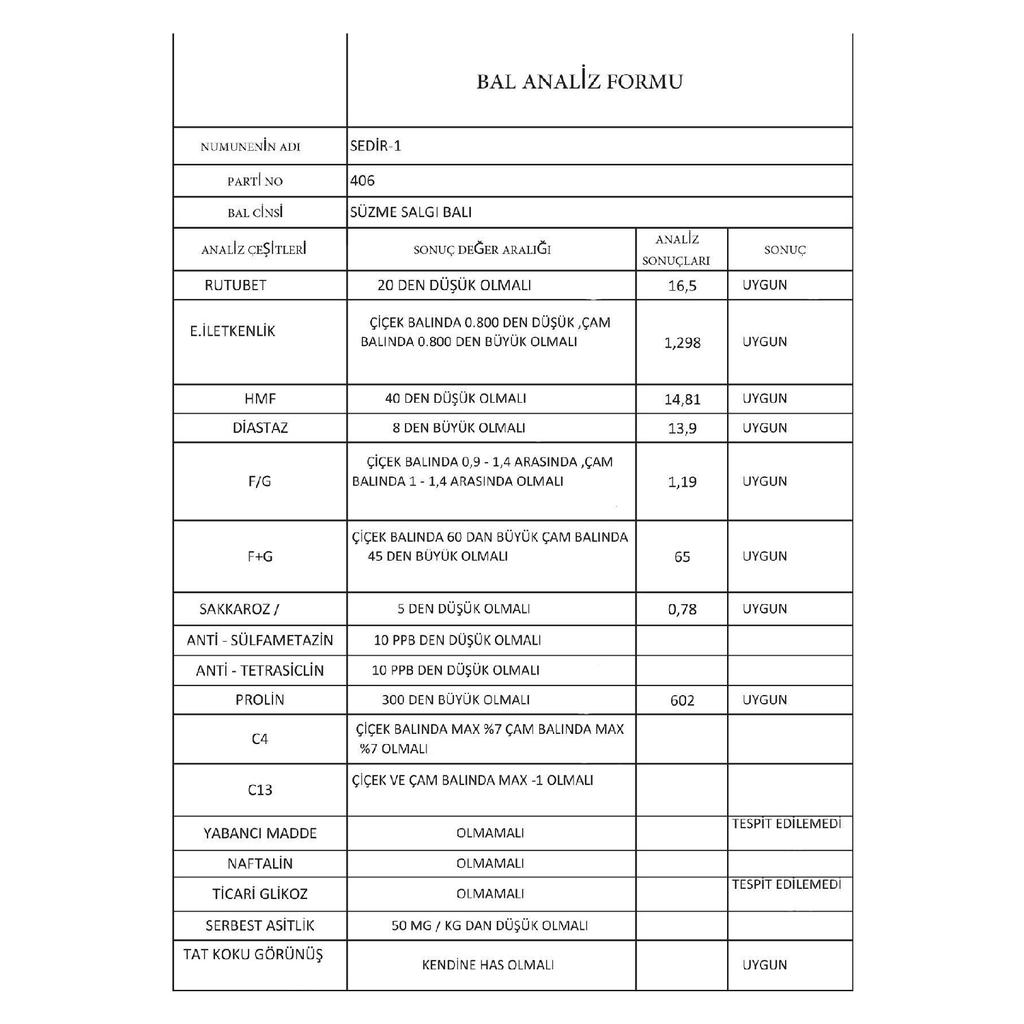 Miere de cedru de sat organică naturală fără aditivi 500 g