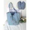 Early spring new dopamine double-sided shoulder bag cute dachshund dog embroidered canvas bag small fresh nylon underarm bag
