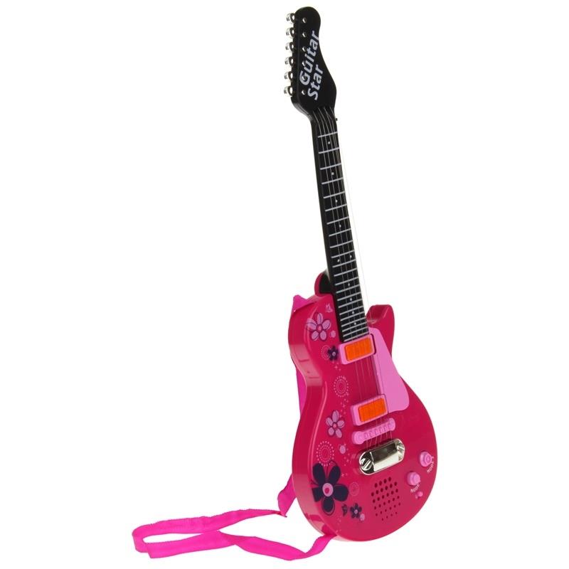 Electric Guitar For Kids Rock Metal Strings Pink