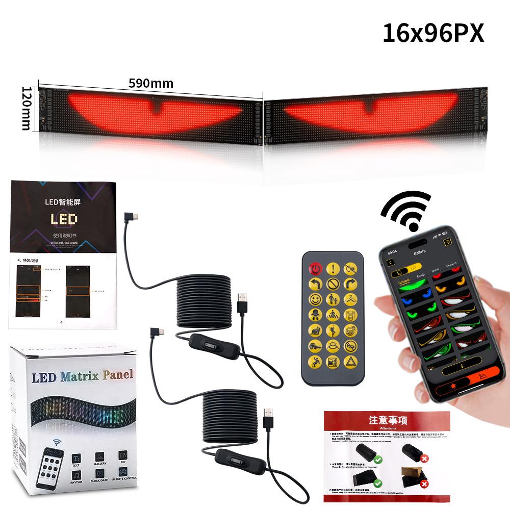 2 In 1 LED Matrix Pixel Panel Programmable Flexible LED Display Scrolling Bright Advertising LED Signs USB 5V LED Bluetooth App