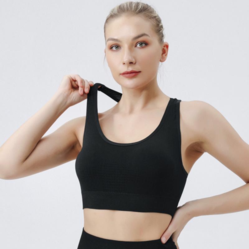 Seamless Shockproof Yoga Sports Bra - Quick-Drying Pilates Fitness Top for Women