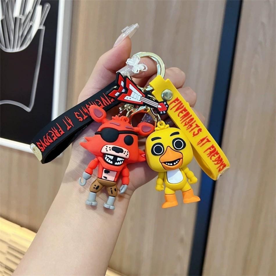 Cartoon-Spiel-Actionfigur FNAF Freddys Fazbear Bär Puppenmodell Spielzeug Fünf Nächte Freddy Schlüsselanhänger für Kinder Geburtstagsgeschenk