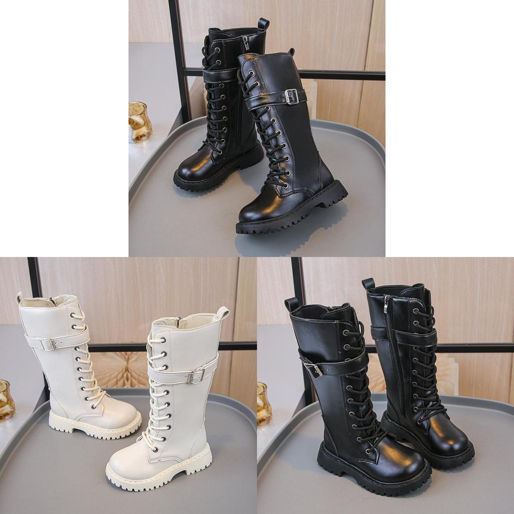 Childrens High Boot With Synthetic Leather And Rubber Sole For Casual Winter Wear