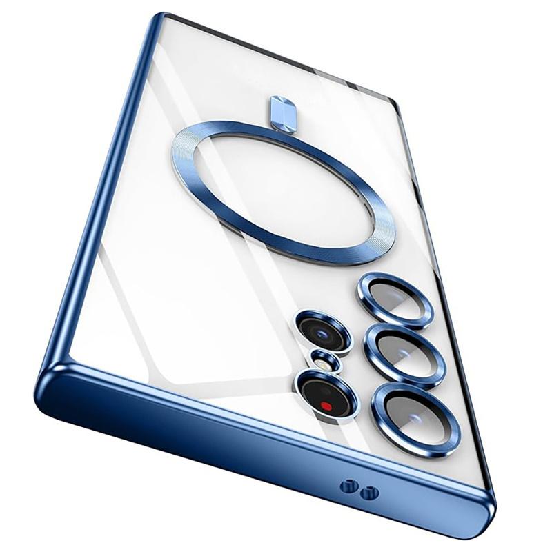 For MagSafe Case For Samsung Galaxy S25 S23 S22 Ultra Plus Magnetic Lens Protector Cases For Samsung S24 S21 Ultra Plus Cover