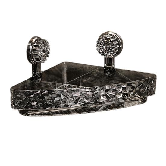 

Угловая настенная полка с присоской, стеллаж для хранения, прочная, выдерживает большую нагрузку, легко устанавливается, прочная A серый