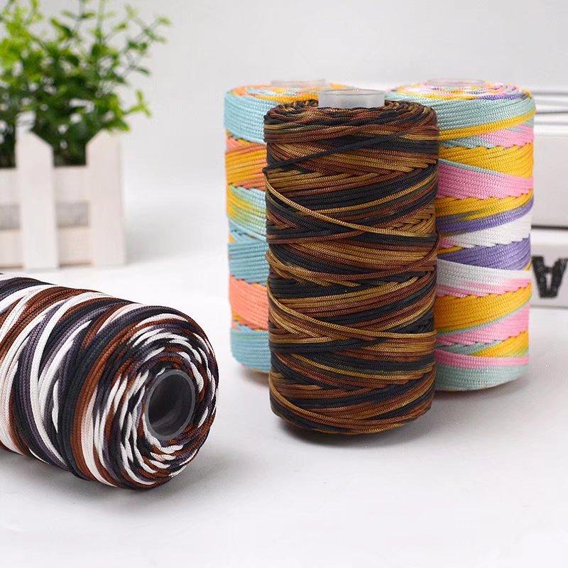 Mercerized Ice Hemp Thread 100G Shaft Medium And Thin Hollow Thread Sun Hat Shoes Crochet Hand-Woven Thread Full Free Shipping