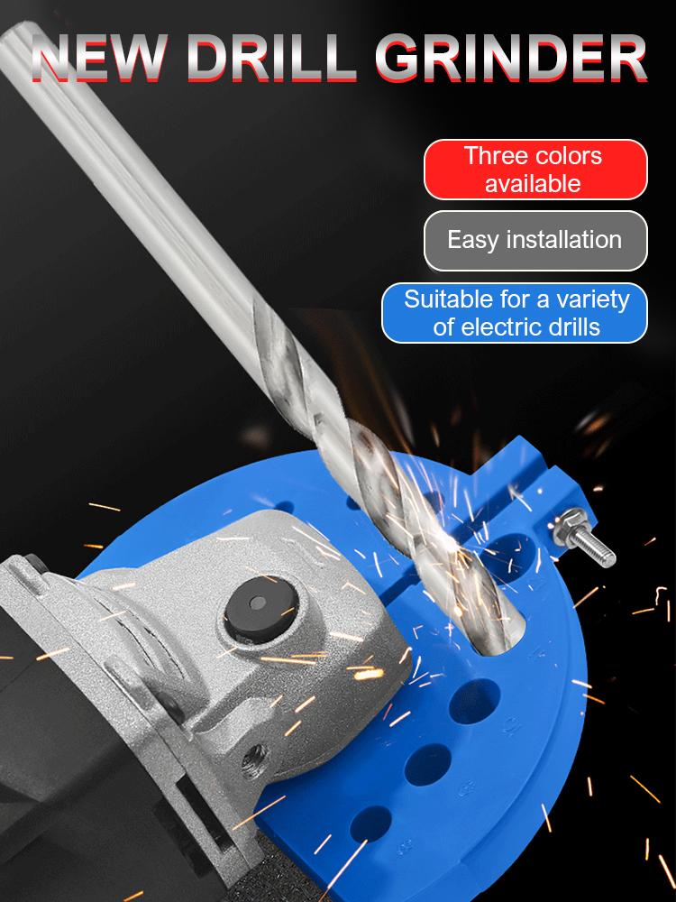 Angle Grinder Refit Burr Devices High-Precision Drill Bit Sharpener Multi-Size Grinding Polishing Tool with Angle Fixation Clamp