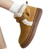 Zhike Snow Boots Children 2025 New Winter Piled Thickened Non-slip Warm Fur Integrated Wool Cotton Shoes Women
