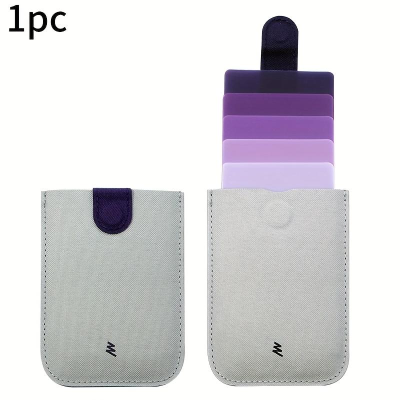 Colorful Gradient Pull-Out Card Holder, Layered Card Holder for 5 Cards, Classic Style, Magnetic Closure, Oxford Material, Hand Washable