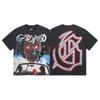 Demonic Skull Drive-In Movie Graphic Oversized Streetwear T-Shirt