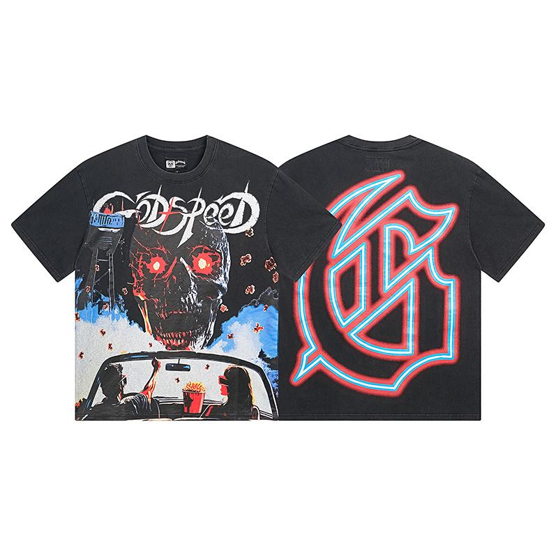 

Demonic Skull Drive-In Movie Graphic Oversized Streetwear T-Shirt XL