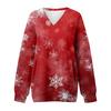 Women's Casual And Fashionable Christmas Print Long-Sleeved Top