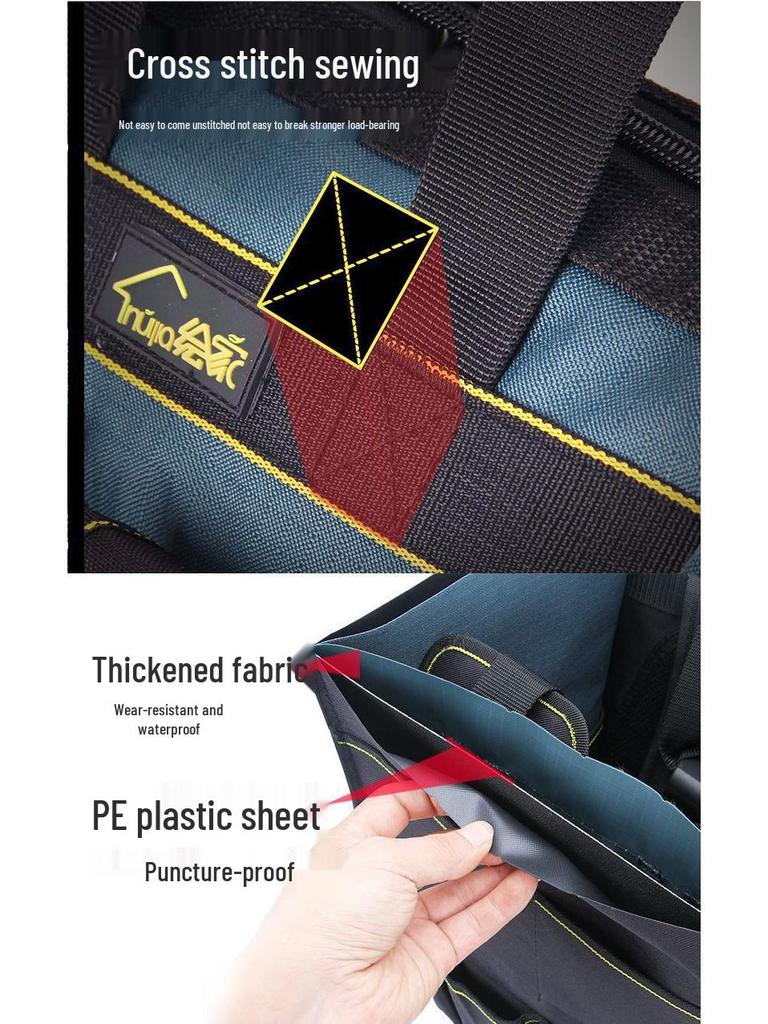 Double Shoulder Multi-Pocket Electrician Backpack - Large Capacity, Durable Oxford Cloth