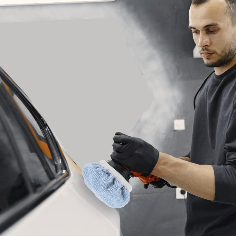 Pack of 10 Car Circular  Buffer Pads Lambskin & Microfiber Bonnet Car Polishing Pad set for Polishing Car & Furniture