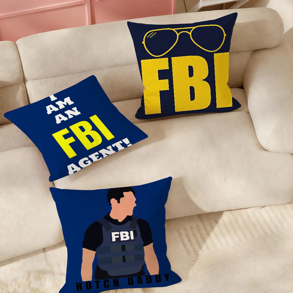 Cool FFBI Logo Pillow Case Suitable For Bedrooms Living Rooms Cars Home Decoration