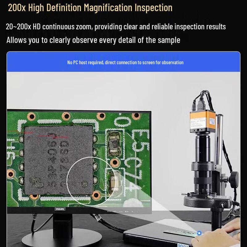 AOSVI AO-HD206 4K HD Electronic Repair Microscope with 21.5-inch Display