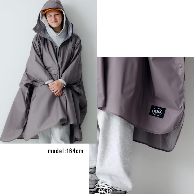KiU Rain Poncho 2ND KiU RAIN PONCHO 2ND Waterproof Water Repellent Water Resistant Rain Protection Heavy Rain Typhoon Rainy Season Disaster Prevention