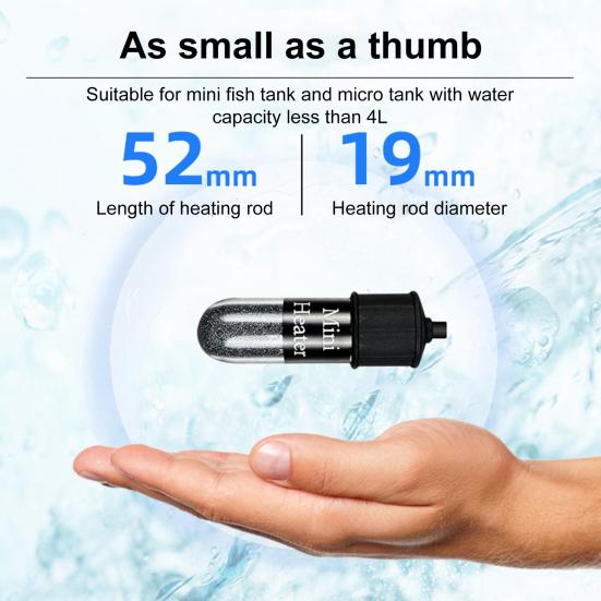1 Set Aquarium-Heizung, USB-betriebener Mini-Aquarium-Heizstab mit Saugnapf für Tanks, Aquarien, Terrarien