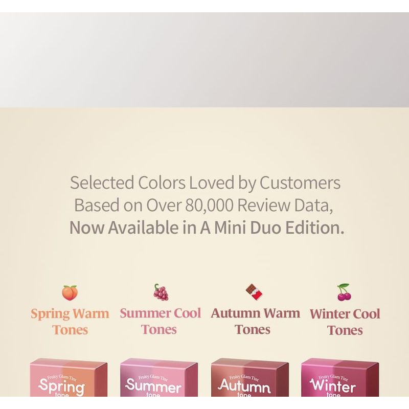 Laka - Fruity Glam Tint Mini Duo Special Set - 6 Types