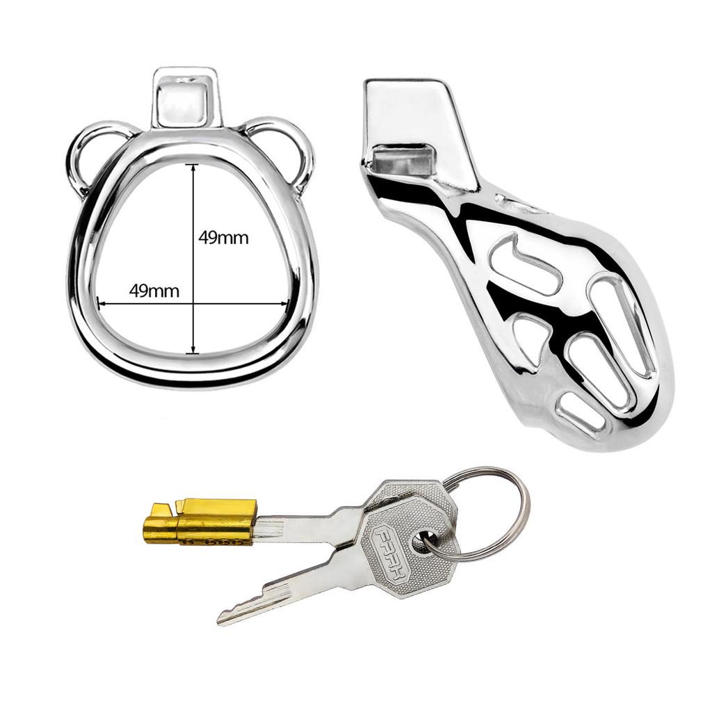 Keuschheitsschloss für Männer, Edelstahl, Metall, CB-Schloss, Peniskäfig, Sexspielzeug, Cockring, Keuschheitsgürtel, Cock-Bondage