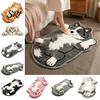 Tapis Forme Chat Mignon Tapis Pelucheux Dormant 3D Réaliste, Tapis de Sol Absorbant Doux Imitation Cachemire pour Salle de Bain, Tapis Décoratif Antidérapant pour Décoration Intérieure