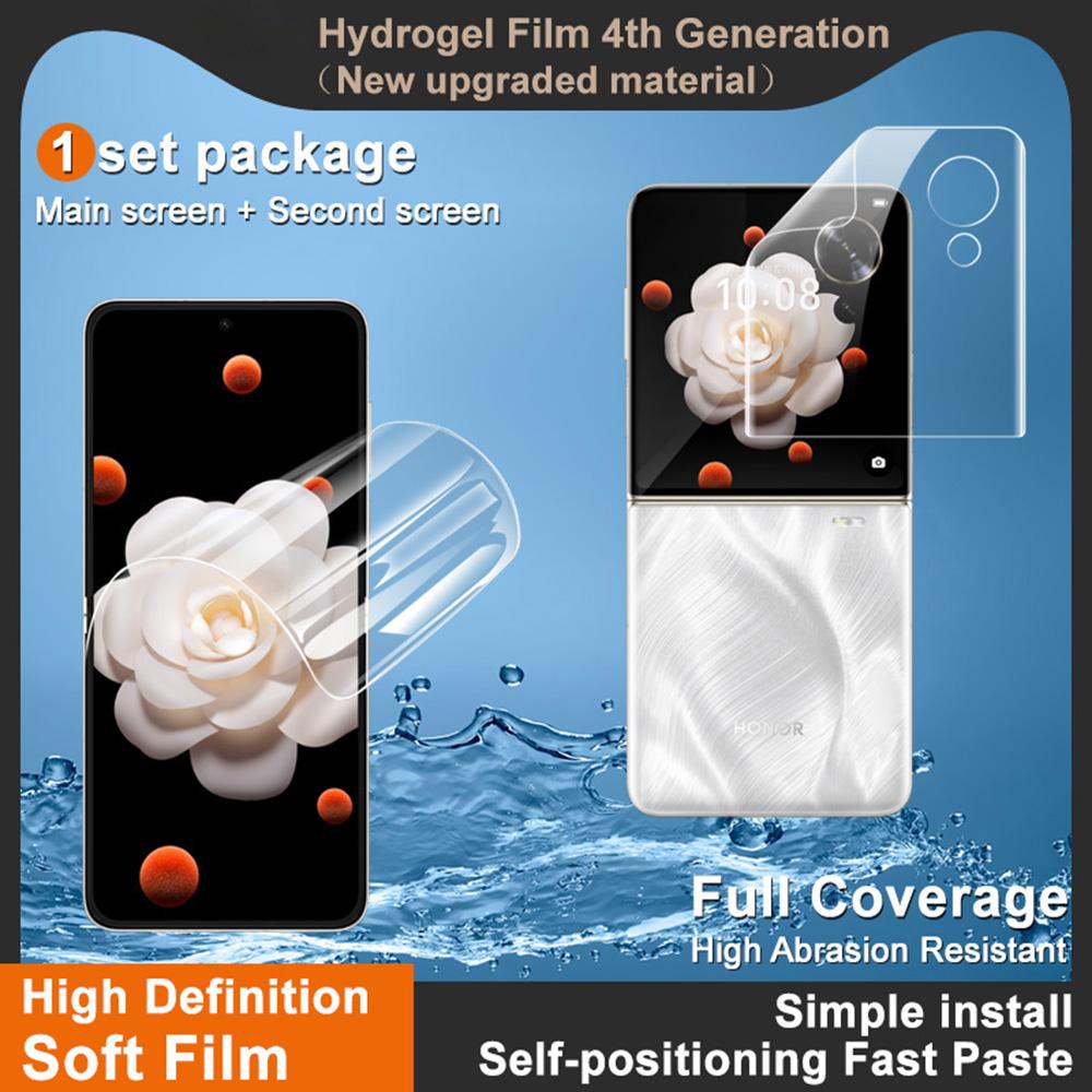 IMAK Hydrogel Film 4th Gen for Honor Magic V Flip 5G 1 Set TPU Screen Film (Front Screen+Rear Screen)